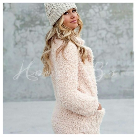 Pink Super Plush Faux Fur Jacket - Picture 3 of 4